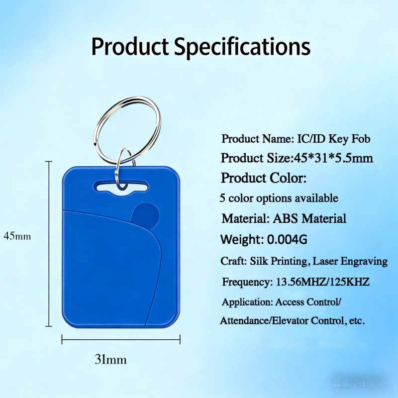 125KHz non-contact ID card / ID keychain cardt wear resistance and waterproof properties, ID card
