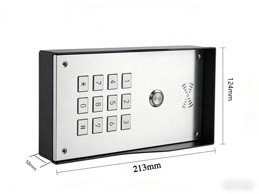 4G doorbell - 50-apartment doorbell. Wireless smart home outdoor main unit doorbell. Metal material