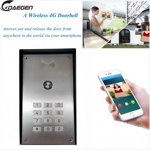 4G doorbell - 50-apartment doorbell. Wireless smart home outdoor main unit doorbell. Metal material