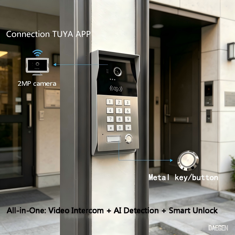 4G Villa Video Door Phone – Keypad Version No Broadband, AI Guards Your Home