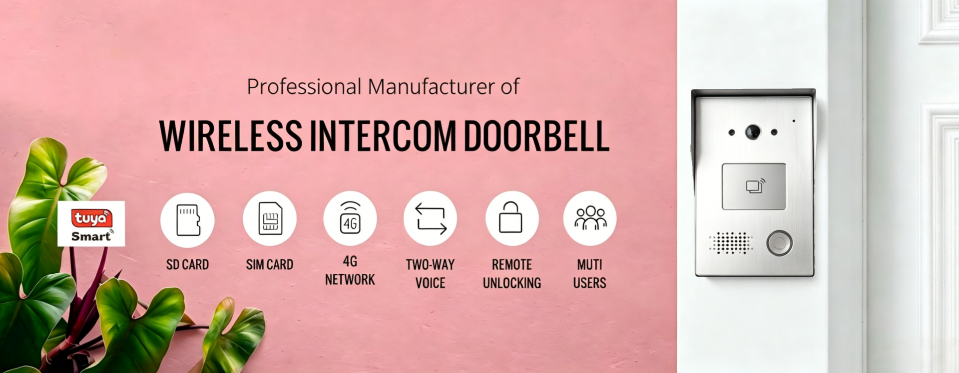 Wireless 4G Video Intercom Door Phone System smart doorbell  video door phone