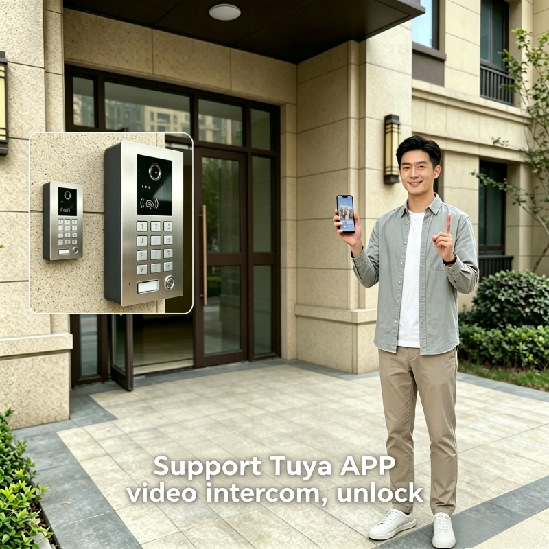 Tuya Smart 4G Keypad Door Phone, 5 Call Numbers Auto Dial, IC Card & Password Integrated Access Control