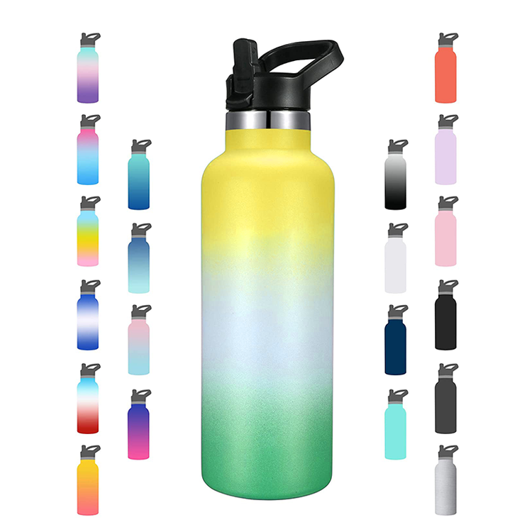 Stainless Steel DW sports bottle, Vacuum Insulated Bottle With Straw Lid, Insulated Water Bottle Keep Water Cold and hot
