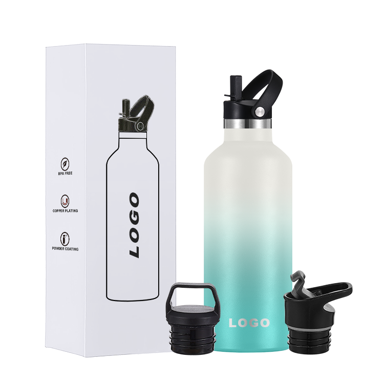 Outdoor 350/500/600/750ml/1000ml/1900ml Double Wall Stainless Steel Vacuum Insulated Sport Water Bottle portable sports bottle