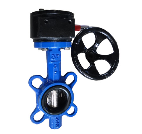 5K Butterfly Valve Wafer Type Worm Gear Operated
