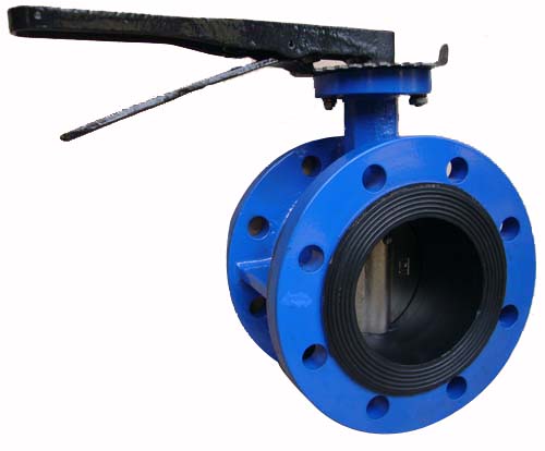 10K Butterfly Valve Double Flanged Type Lever Operated