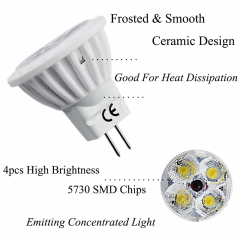 Bonlux 4W MR11 GU4 12V LED Spot Bulb Lamp with 300 Lumen, 30W Equivalent (4-Units, Cold Light 6000K)