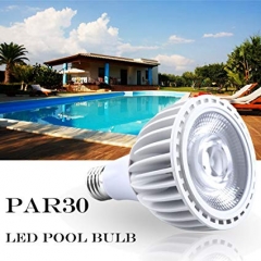40W LED Par30 Swimming Pool Light, Bonlux E26 Medium Screw Base Par30 Long Neck Spotlight Bulb 400W Traditional E26 Pool Bulb Replacement, Netural White 4000K, 1-Pack