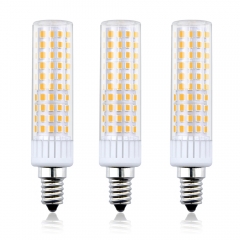 Bonlux Dimmable 8.5W E14 LED Light Bulb, T3/T4 Candelabra Base E14 Ceiling Light 100W Halogen Replacement Candle Corn Bulb, 3-Pack