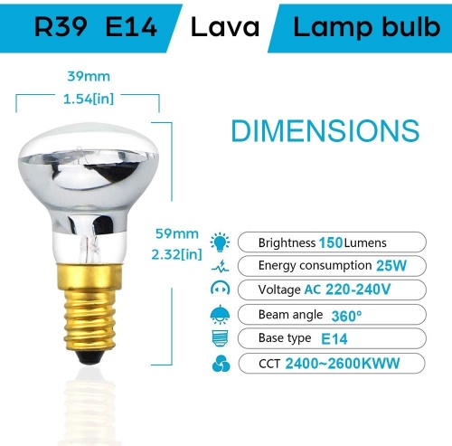 Lava Lamp 25W Light Bulbs - 2 Pack