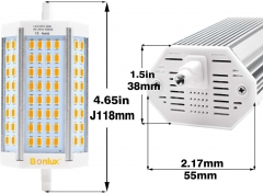 Bonlux 30W R7s LED lamp warm white 3000K stick lamp J118 T3 118mm (dimmable, without fan)(1 pack)