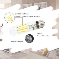 4W T10 E26 LED Tubular Bulb