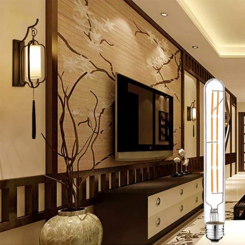 8W T10 E26 Tubular LED Vintage Light Bulb