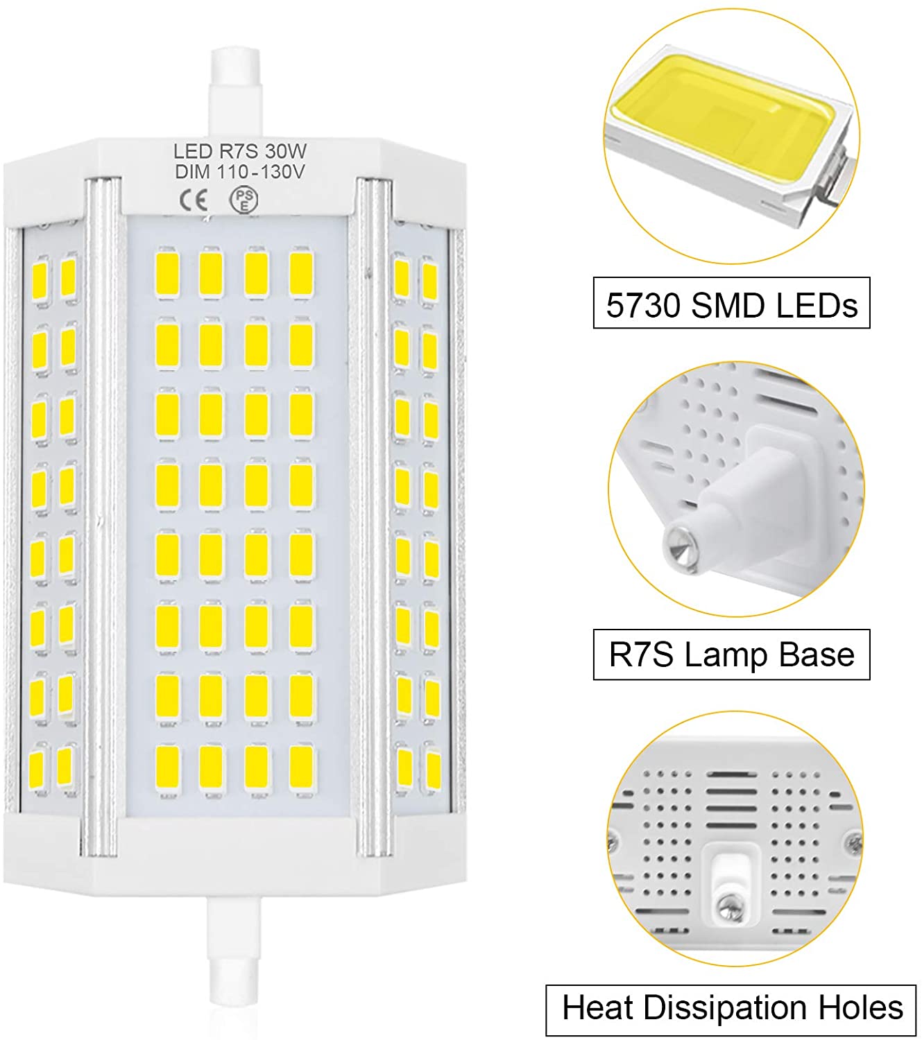 30W Dimmable R7S LED Light Bulbs