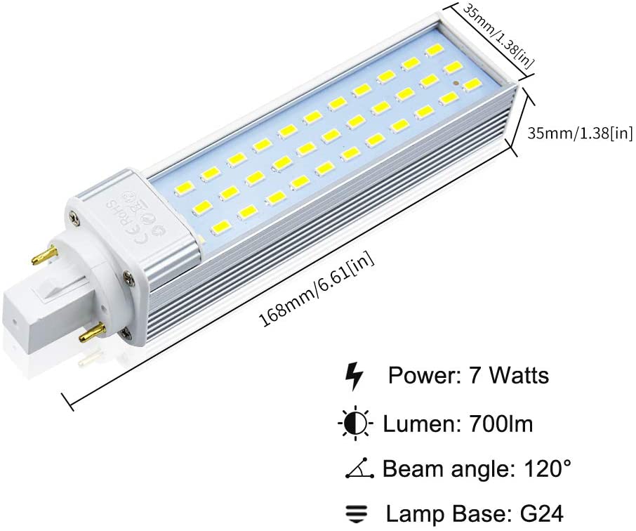 13W G24Q 2-Pin PLC LED Lamp