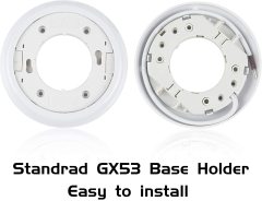 Lusta 4-Packs Standard GX53 Lamp Holder with 20CM Connection Line Cable Gx53 Lamp Base Socket for Gx53 Light Bulb