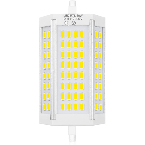 118mm R7S 30W LED Bulbs(Equivalent to 200-300W Halogen Bulbs Raplacement)  Dimmable Warm White 3000K LED Light Bulb T3 Double Ended J118 Flood Lights