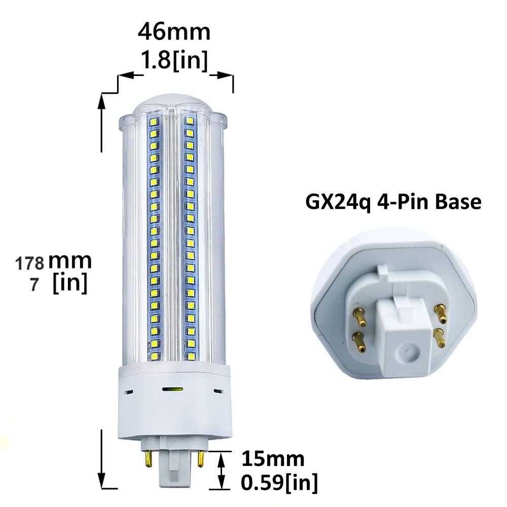 22W GX24Q/G24Q 4-Pin LED Lamp
