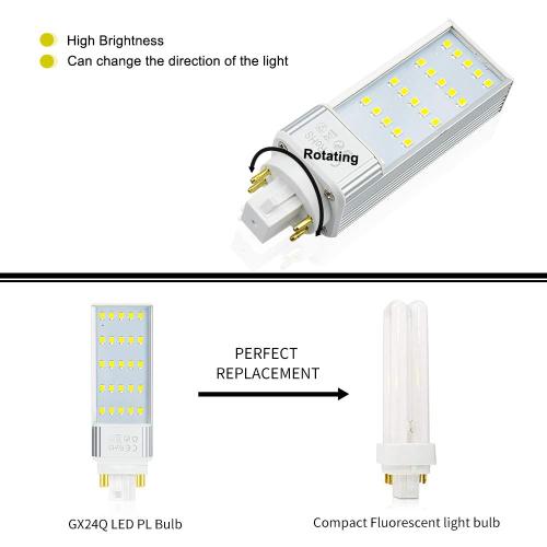 13W GX24Q/G24Q 4-Pin LED Lamp