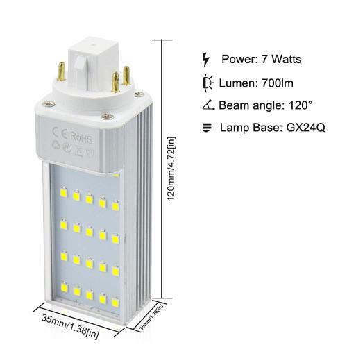13W GX24Q/G24Q 4-Pin LED Lamp