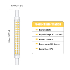 10W Non-dimmable R7S LED Light Bulb
