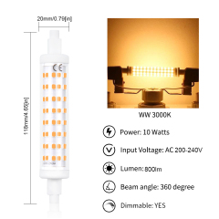 10W Dimmable R7S LED Light Bulb