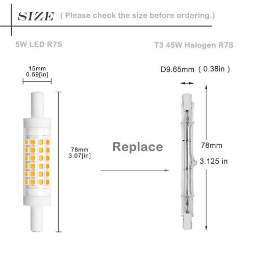 5W R7S 78MM Dimmable LED Light Bulb