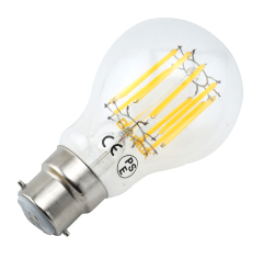 10W A60 B22 LED Filament Bulbs
