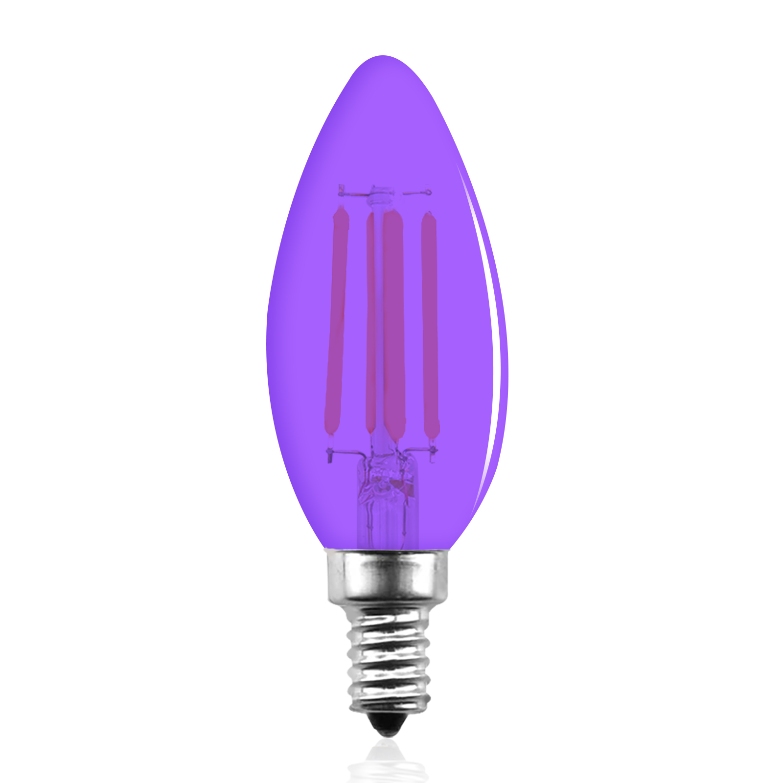 4W C35 E12 LED Vintage Purple Light Bulb