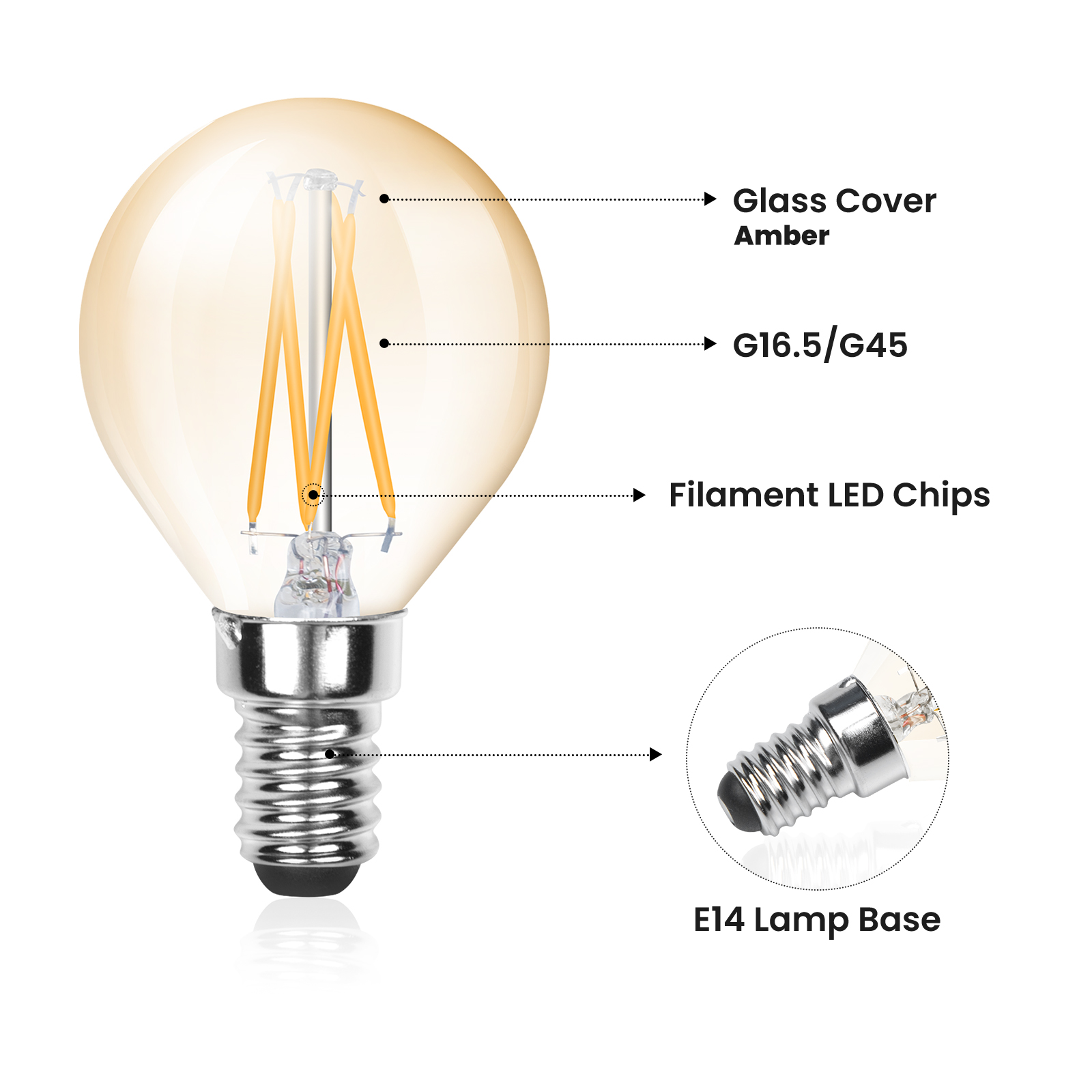 4W G45 E14 LED Vintage Light Bulb