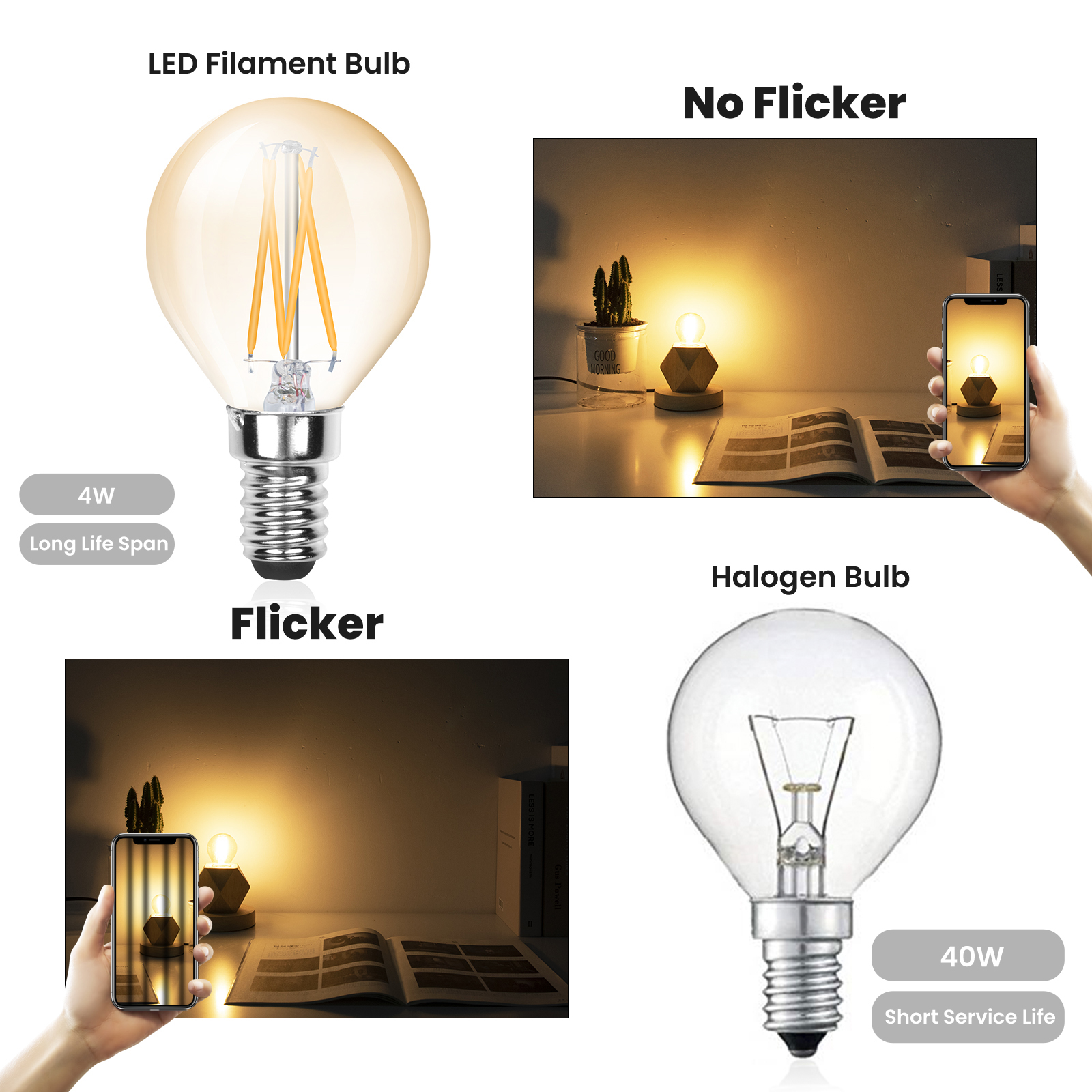 4W G45 E14 LED Vintage Light Bulb