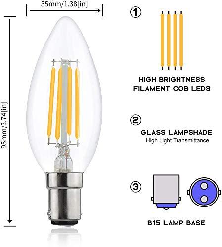 4W C35 B15 LED Vintage Light Bulb