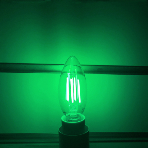 6W C35 E12 LED Green Vintage Light Bulb