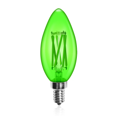 6W C35 E12 LED Green Vintage Light Bulb