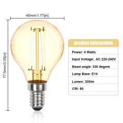 4W G45 E14 LED Vintage Light Bulb