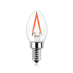 2W C7 E12 LED Red Vintage Light Bulb