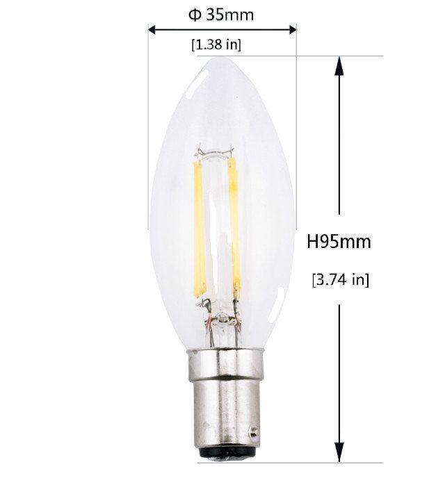 4W C35 B15 LED Vintage Light Bulb