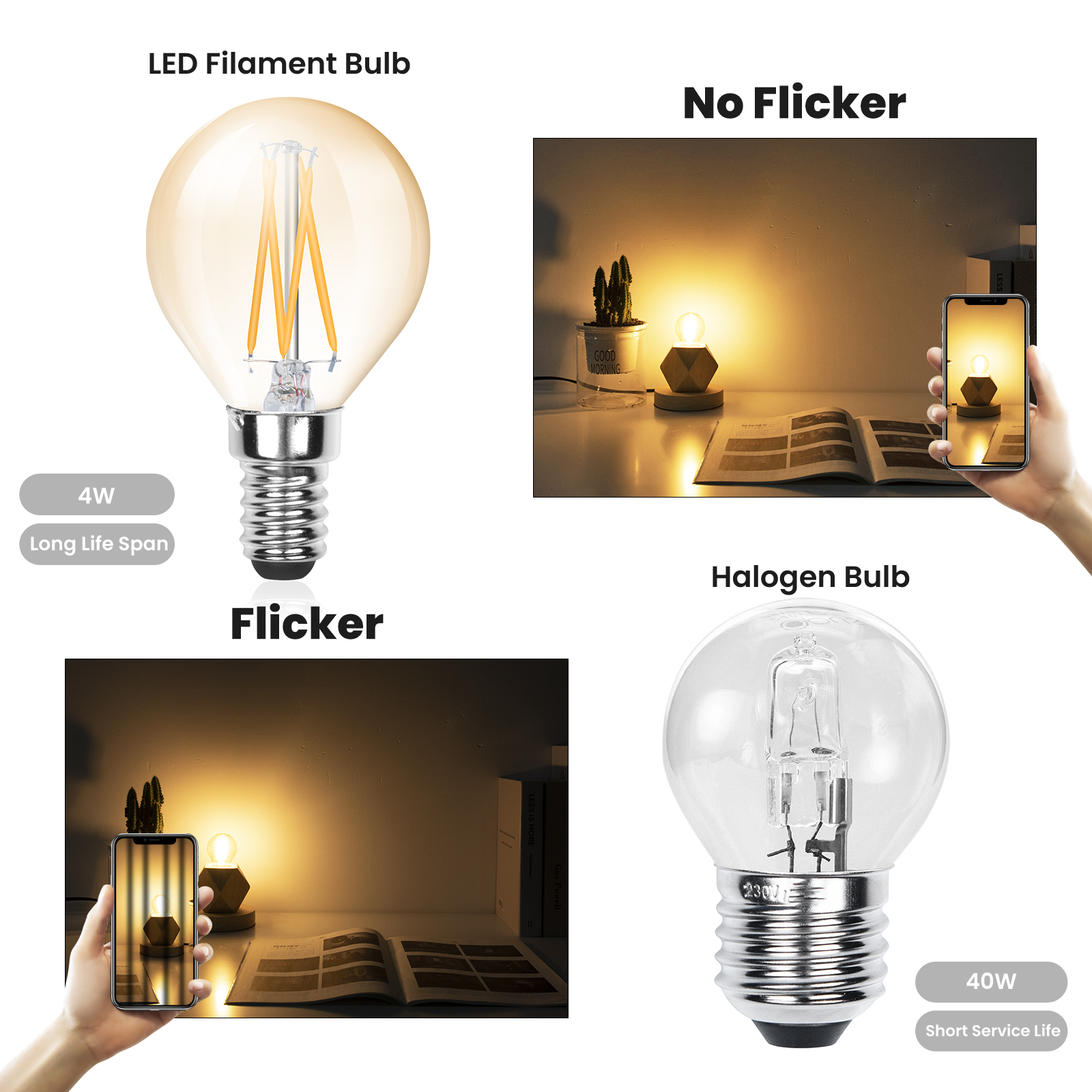 4W G45 E14 LED Vintage Light Bulb