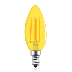 4W C35 E12 LED Vintage Yellow Light Bulb