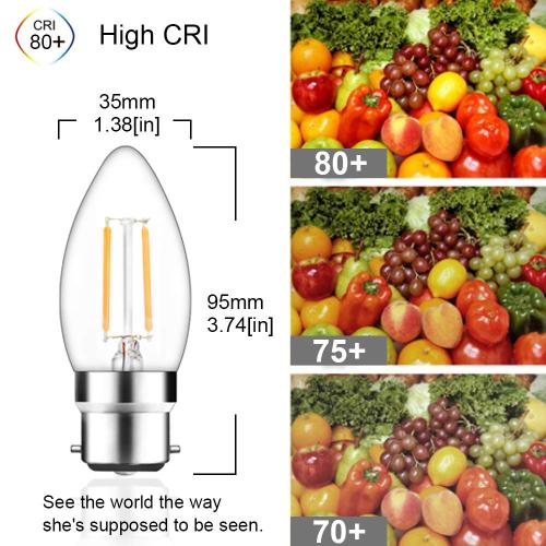 2W C35 B22 LED Vintage Light Bulb