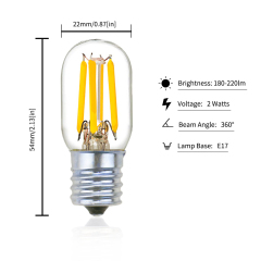 2W T22 E17 LED Vintage Light Bulb