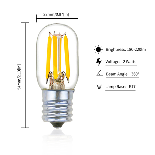 2W T22 E17 LED Vintage Light Bulb