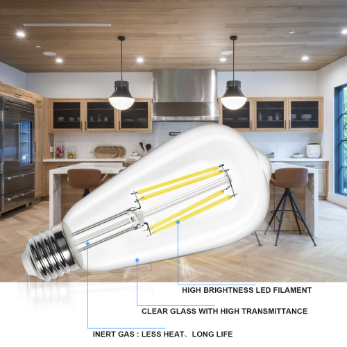 6W ST64 E27 LED Vintage Light Bulb