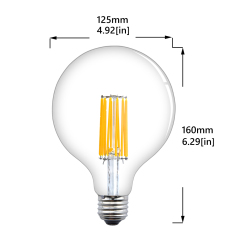 12W G125 E26/E27 LED Vintage Light Bulb