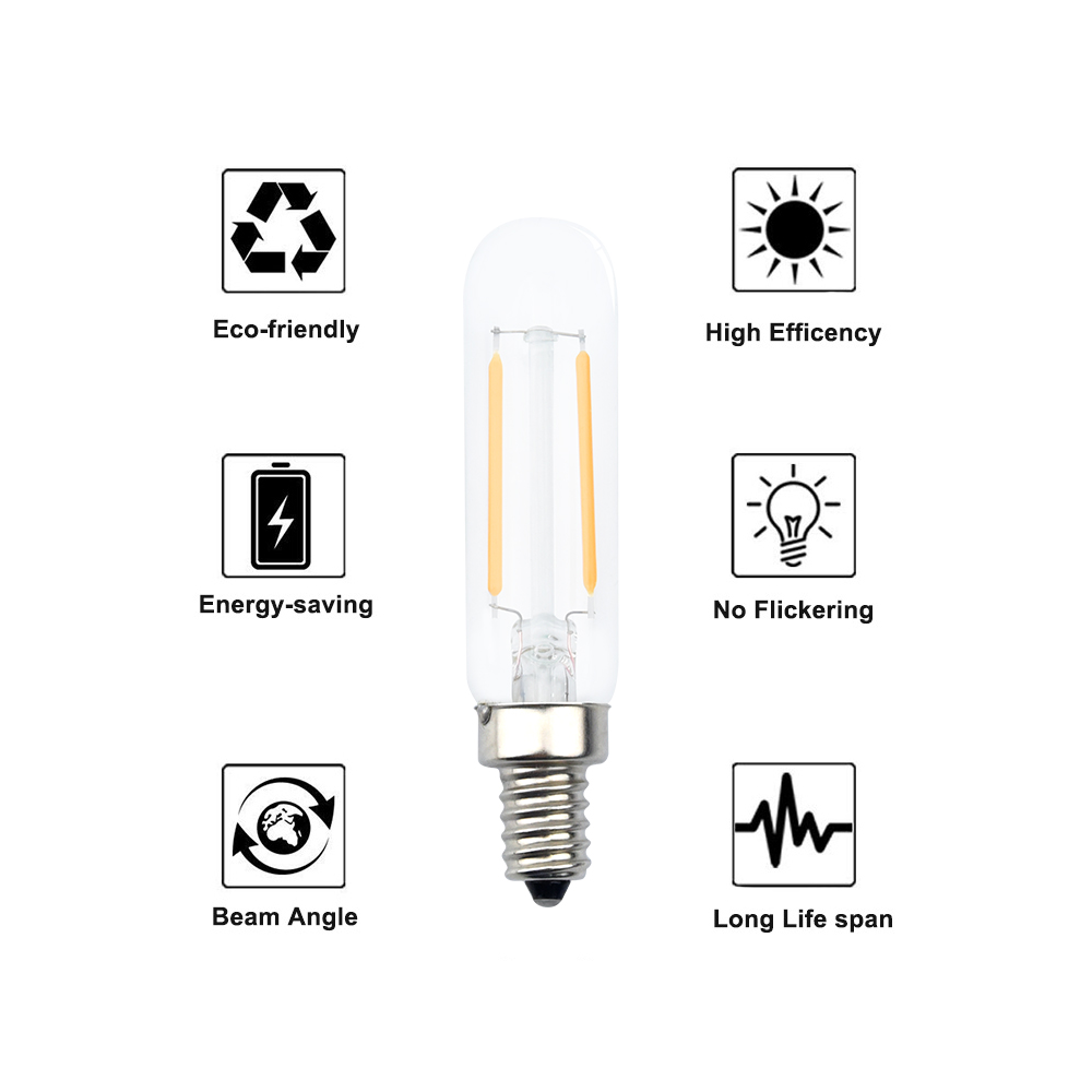 2W T20/T6 E12 LED Vintage Light Bulb