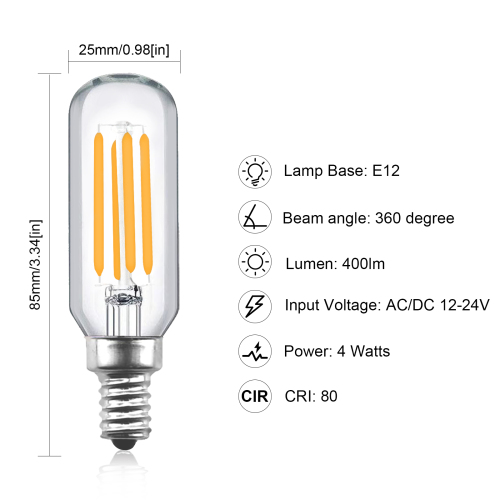 4W T25 E12 LED Vintage Light Bulb