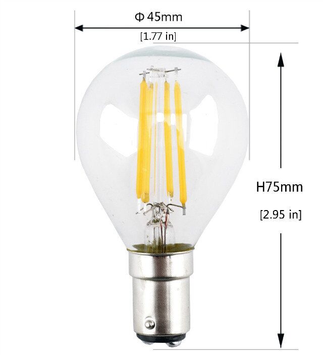4W G45 B15 LED Vintage Light Bulb