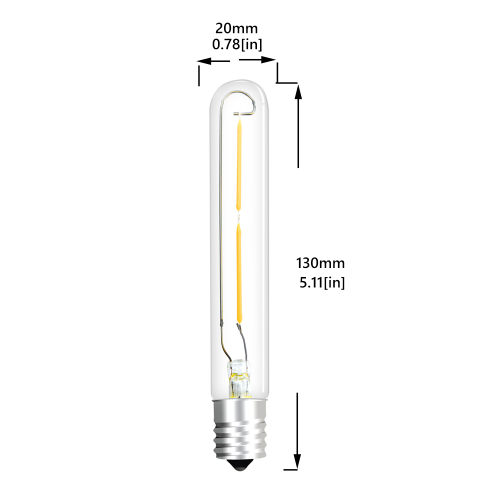 2W T20/T6 E17 LED Vintage Light Bulb