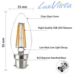 4W C35 B22 LED Vintage Light Bulb