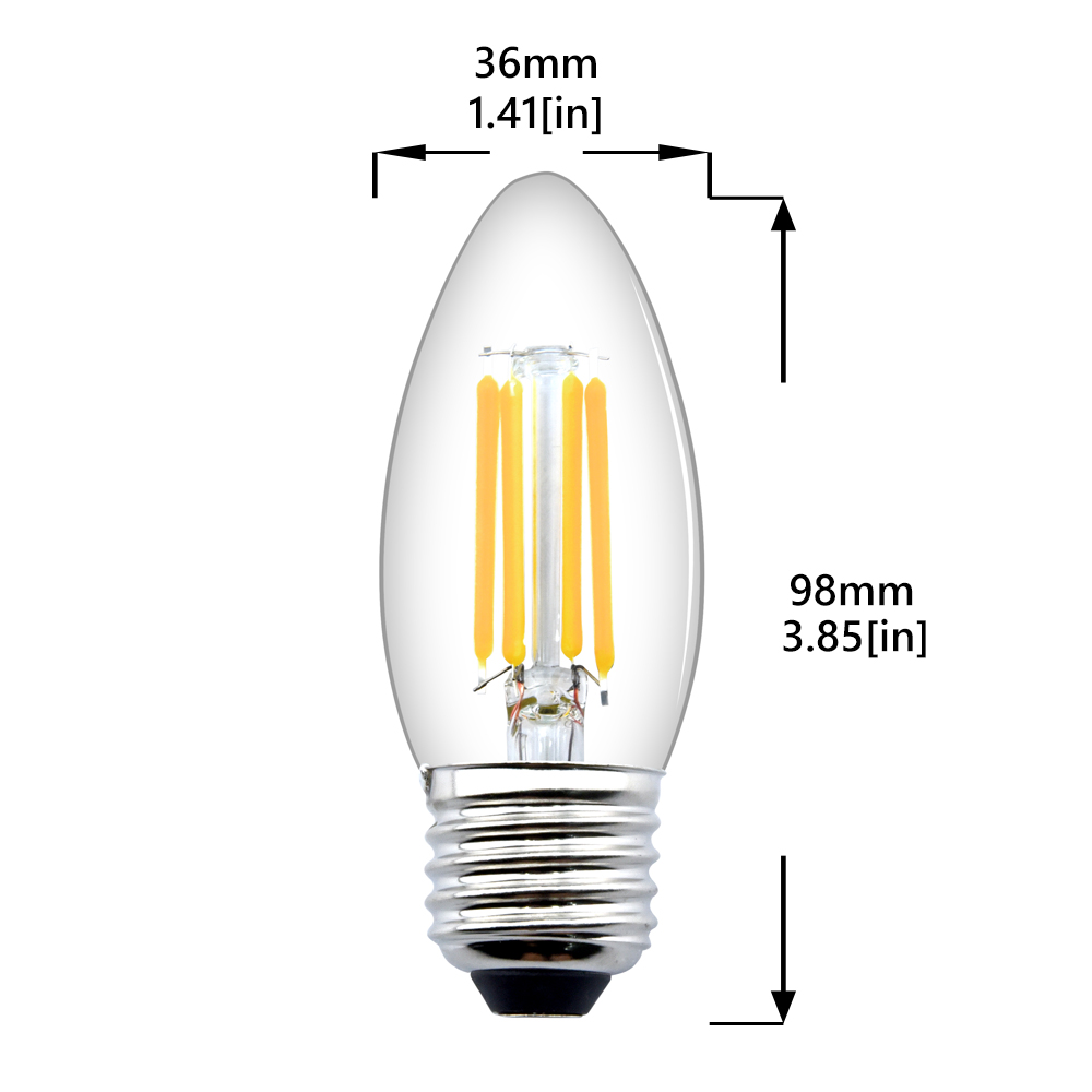 4W C35 E27 LED Vintage Light Bulbs